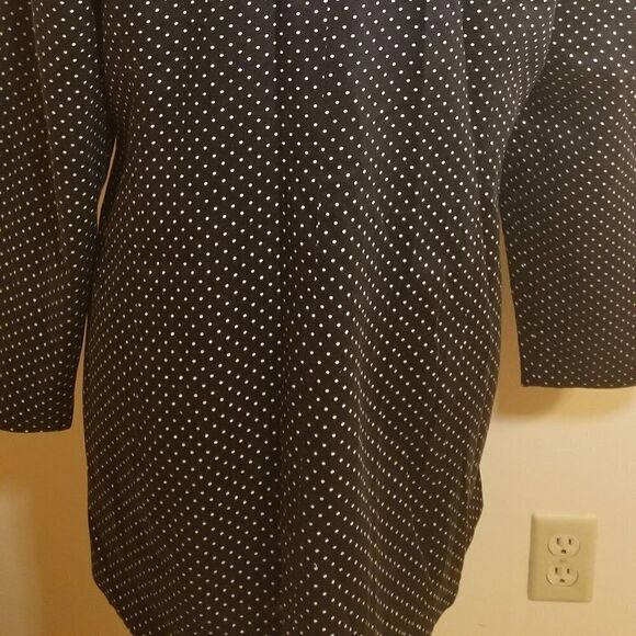 Silkland Black with White Polka Dots long jacket size 14 - Picture 5 of 11